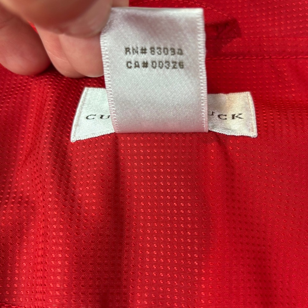 Cutter & Buck Ladies Newcastle Pullover Windbreaker Jacket Red Medium - Picture 6 of 8